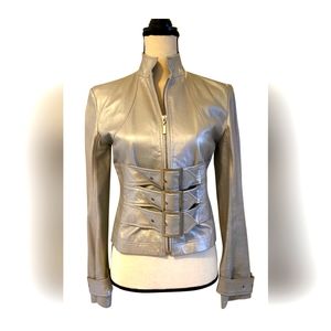 Herve Leger leather jacket